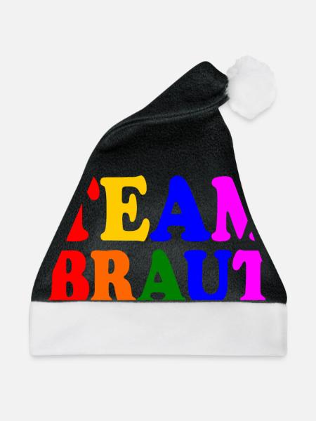 Team braut - Weihnachtsmütze - Schwarz/Weiß