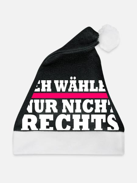 GEH WÄHLEN - Weihnachtsmütze - Schwarz/Weiß - Vorne