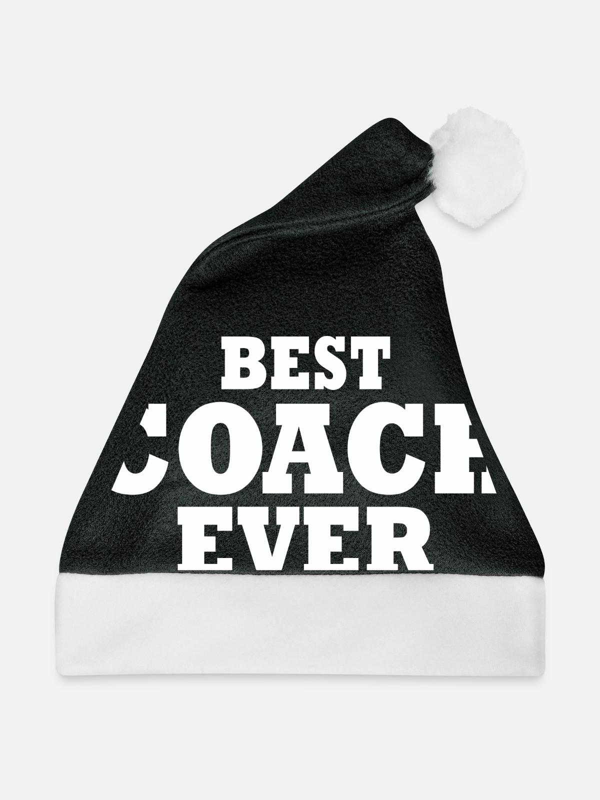 Best coach ever - Weihnachtsmütze - Schwarz/Weiß - Vorne
