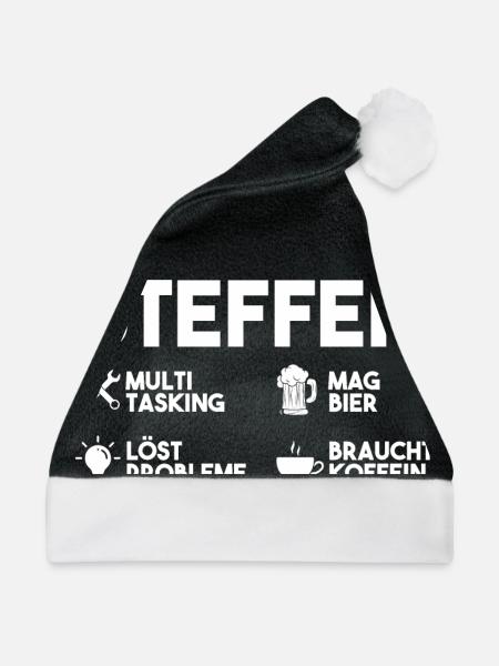 Steffen - Weihnachtsmütze - Schwarz/Weiß