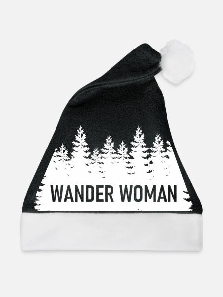 Wander Woman Herzschlag Wandern Berge Wanderwoman - Weihnachtsmütze - Schwarz/Weiß