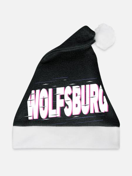 Wolfsburg Deutschland Stadt Schrift Heimat Liebe - Weihnachtsmütze - Schwarz/Weiß