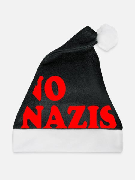 No nazis - Weihnachtsmütze - Schwarz/Weiß