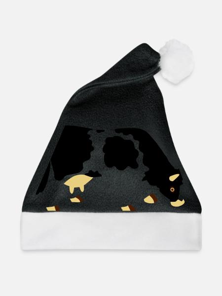 Kuh mit Löchern - Weihnachtsmütze - Schwarz/Weiß