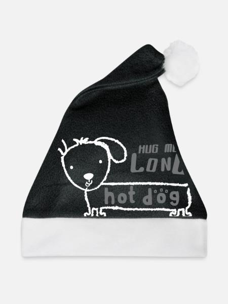 Hunde - Weihnachtsmütze - Schwarz/Weiß