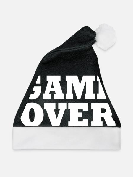 Game over - Weihnachtsmütze - Schwarz/Weiß