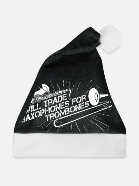 Posaune - Weihnachtsmütze - Schwarz/Weiß