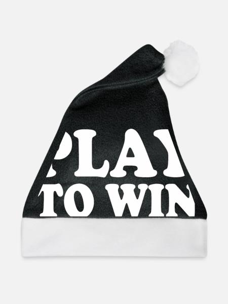 Play to win - Weihnachtsmütze - Schwarz/Weiß