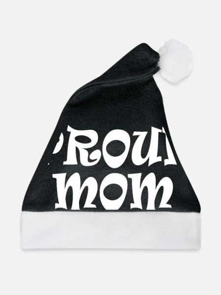 Proud mom - Weihnachtsmütze - Schwarz/Weiß