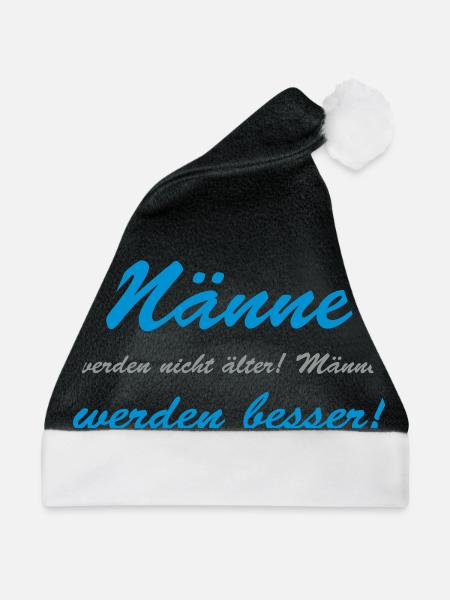 Männer werden ... besser - Weihnachtsmütze - Schwarz/Weiß - Vorne