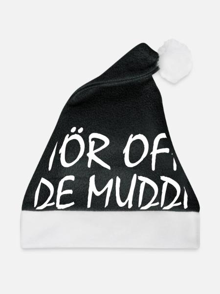 Hör auf die mutti - Weihnachtsmütze - Schwarz/Weiß - Vorne