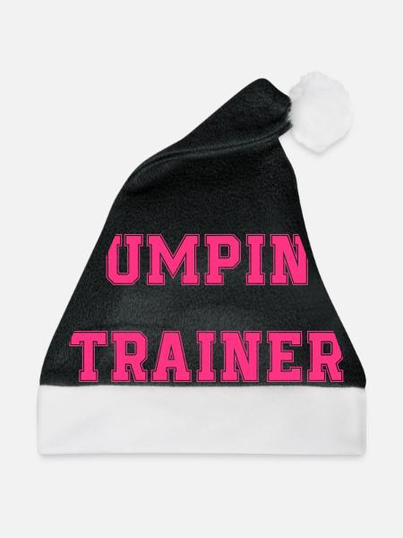 jumping trampolin girl jumpen jump Geschenk - Weihnachtsmütze - Schwarz/Weiß - Vorne