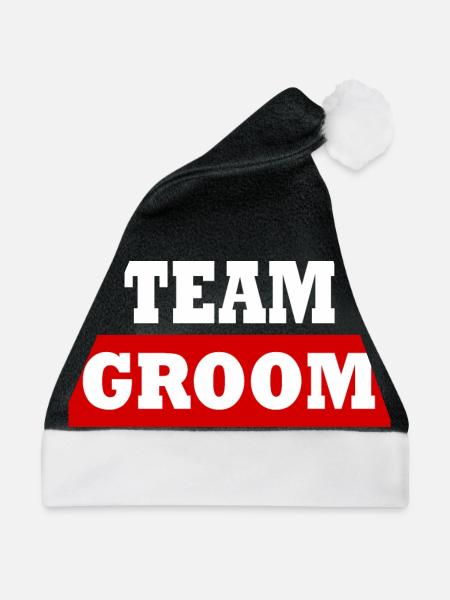 Team groom - Weihnachtsmütze - Schwarz/Weiß