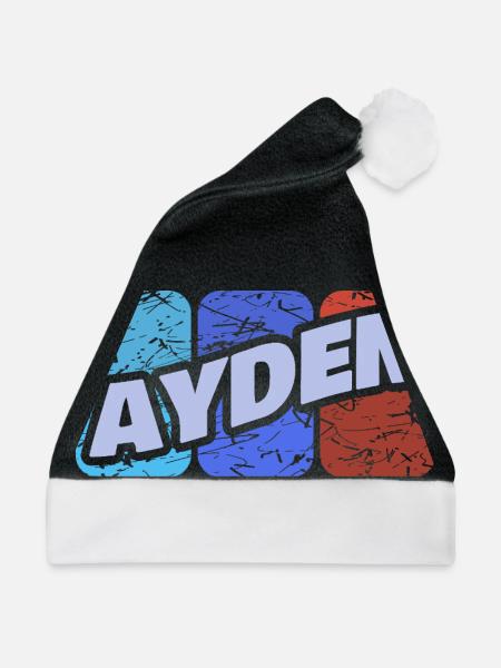 Geschenk für Ayden - Weihnachtsmütze - Schwarz/Weiß