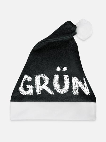 grün oder ? - Weihnachtsmütze - Schwarz/Weiß - Vorne