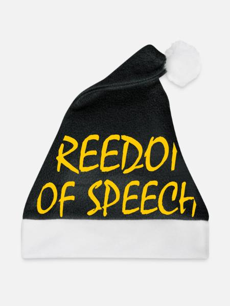 Freedom of speech - Weihnachtsmütze - Schwarz/Weiß - Vorne