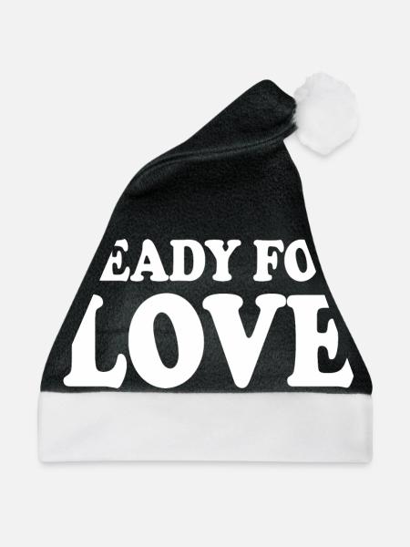 Ready for love - Weihnachtsmütze - Schwarz/Weiß - Vorne