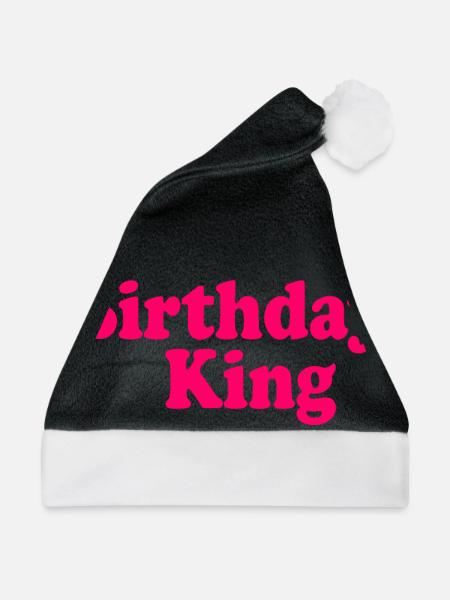 Birthday king - Weihnachtsmütze - Schwarz/Weiß