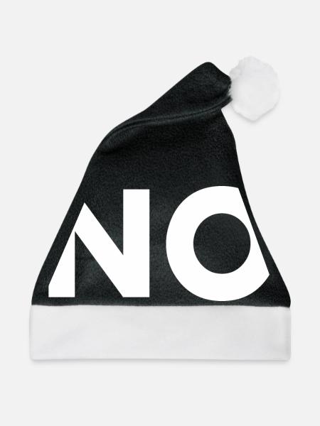No - Weihnachtsmütze - Schwarz/Weiß - Vorne