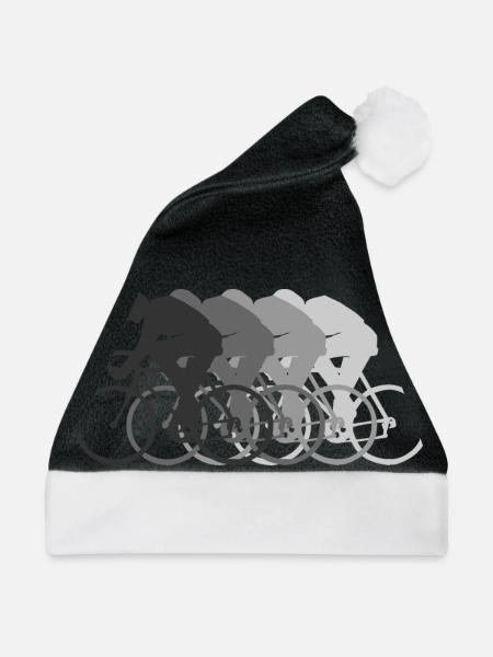 rennrad racing wheel vélo - Weihnachtsmütze - Schwarz/Weiß - Vorne