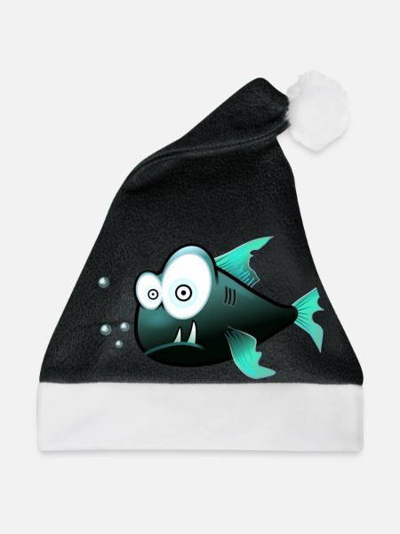 Fisch - Weihnachtsmütze - Schwarz/Weiß