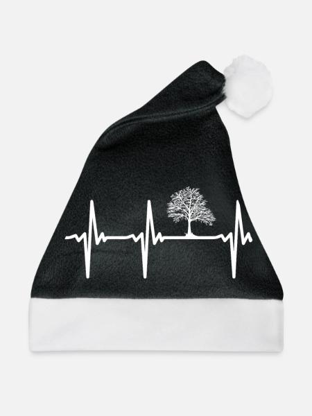 Mein Herz schlägt für Bäume - Weihnachtsmütze - Schwarz/Weiß