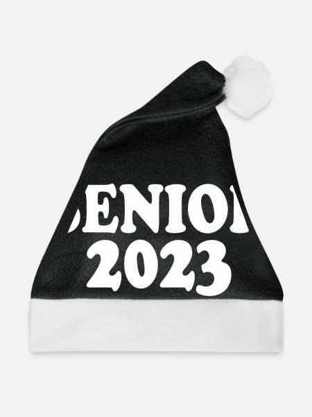 Senior 2023 - Weihnachtsmütze - Schwarz/Weiß - Vorne
