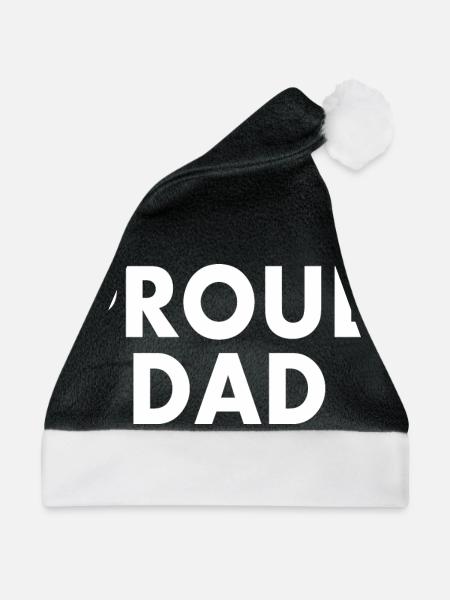 Proud dad - Weihnachtsmütze - Schwarz/Weiß