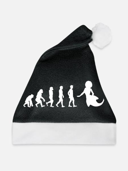 Evolution Nixe Mehrjungfrau Geschenk - Weihnachtsmütze - Schwarz/Weiß - Vorne