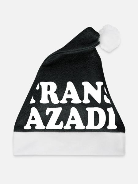 Trans azadi - Weihnachtsmütze - Schwarz/Weiß - Vorne