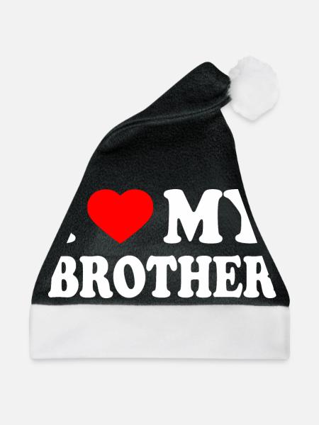 i love my brother - Weihnachtsmütze - Schwarz/Weiß - Vorne