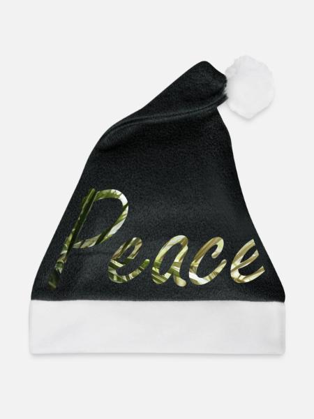 Frieden - Weihnachtsmütze - Schwarz/Weiß