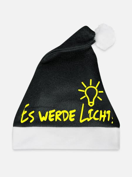 Es werde Licht! - Weihnachtsmütze - Schwarz/Weiß