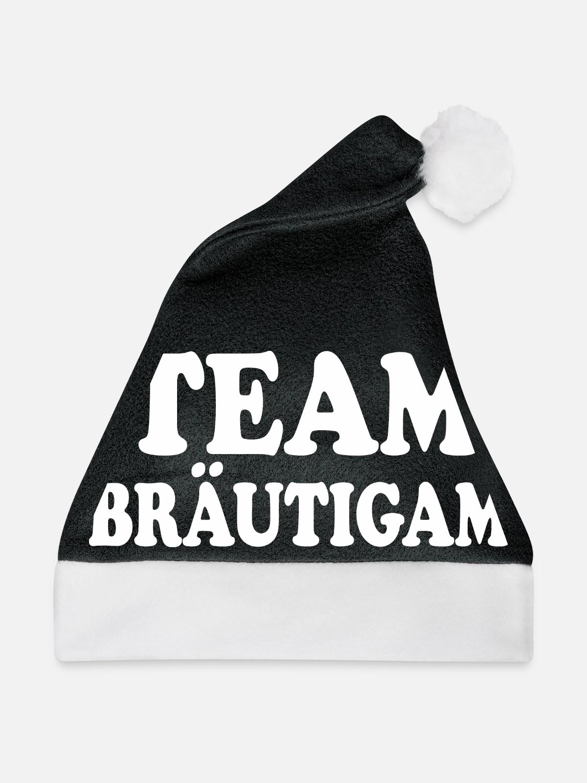 Team bräutigam - Weihnachtsmütze - Schwarz/Weiß - Vorne
