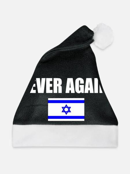 Never again - israel - Weihnachtsmütze - Schwarz/Weiß