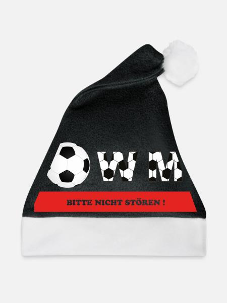WM Bitte nicht stören! - Weihnachtsmütze - Schwarz/Weiß