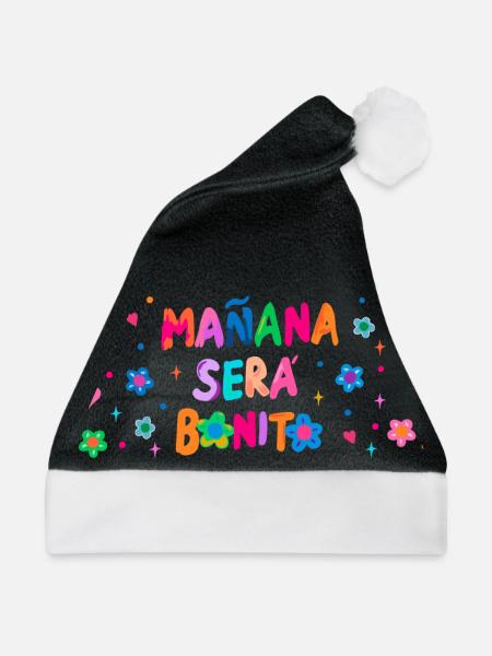 Mañana Será Bonito Lustig Spanisch Positive - Weihnachtsmütze - Schwarz/Weiß