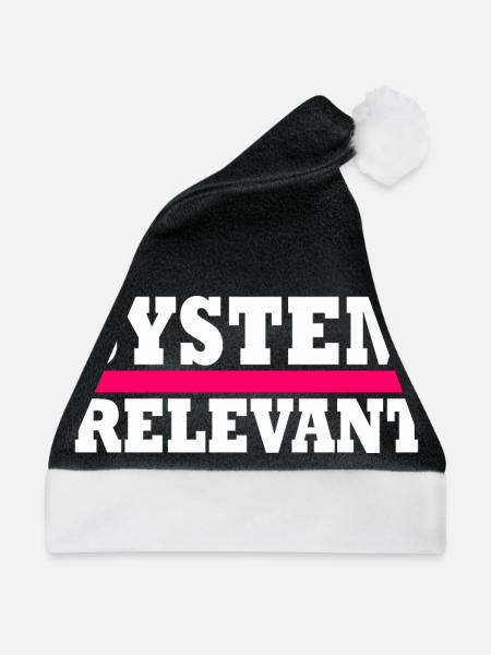 System relevant - Weihnachtsmütze - Schwarz/Weiß