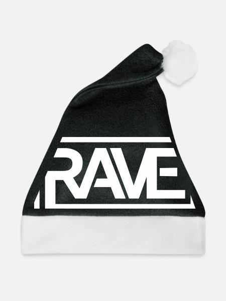 Rave 2.0 - Weihnachtsmütze - Schwarz/Weiß - Vorne