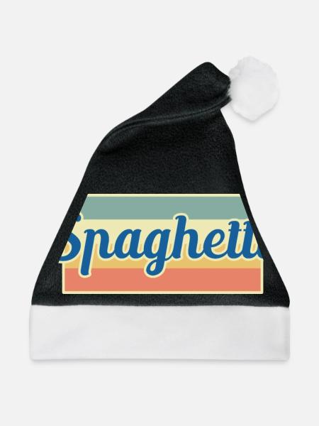 Spaghetti - Weihnachtsmütze - Schwarz/Weiß - Vorne