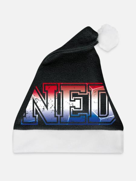 NED Niederlande - Weihnachtsmütze - Schwarz/Weiß