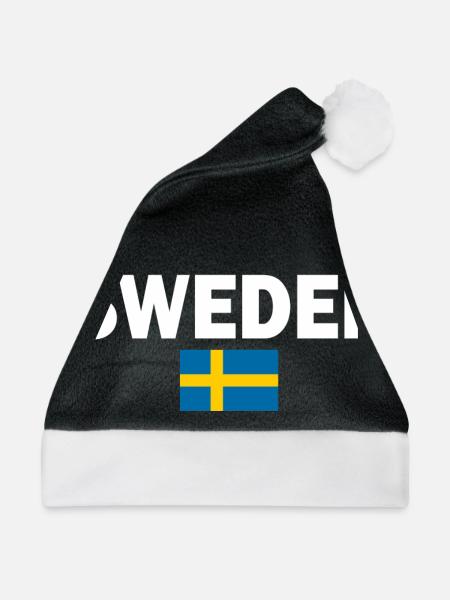Schweden - Weihnachtsmütze - Schwarz/Weiß