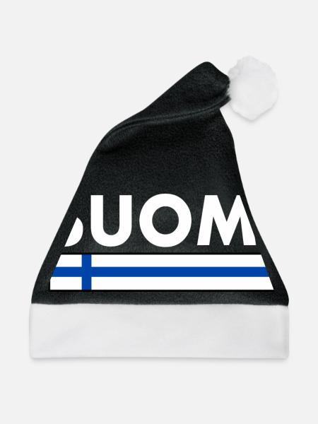 Suomi - Weihnachtsmütze - Schwarz/Weiß