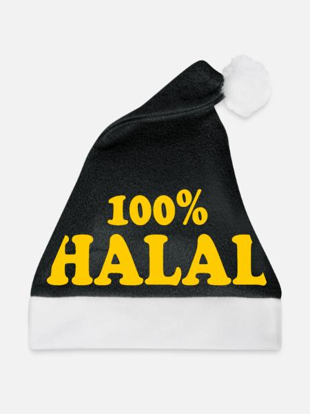 Halal - Weihnachtsmütze - Schwarz/Weiß - Vorne