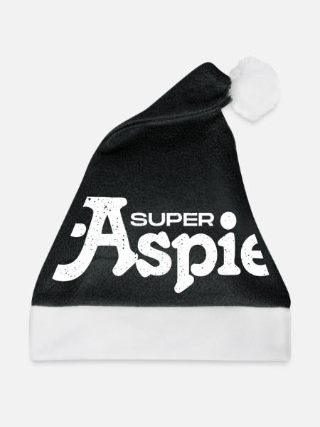 Aspie Asperger Syndrom - Weihnachtsmütze - Schwarz/Weiß - Vorne