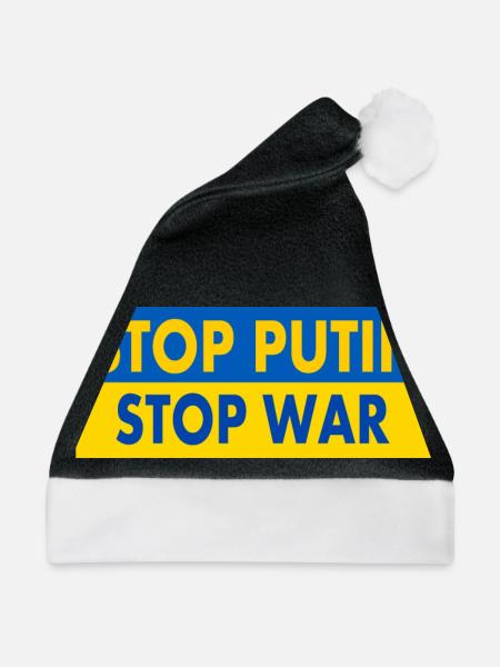 Stop war - Weihnachtsmütze - Schwarz/Weiß