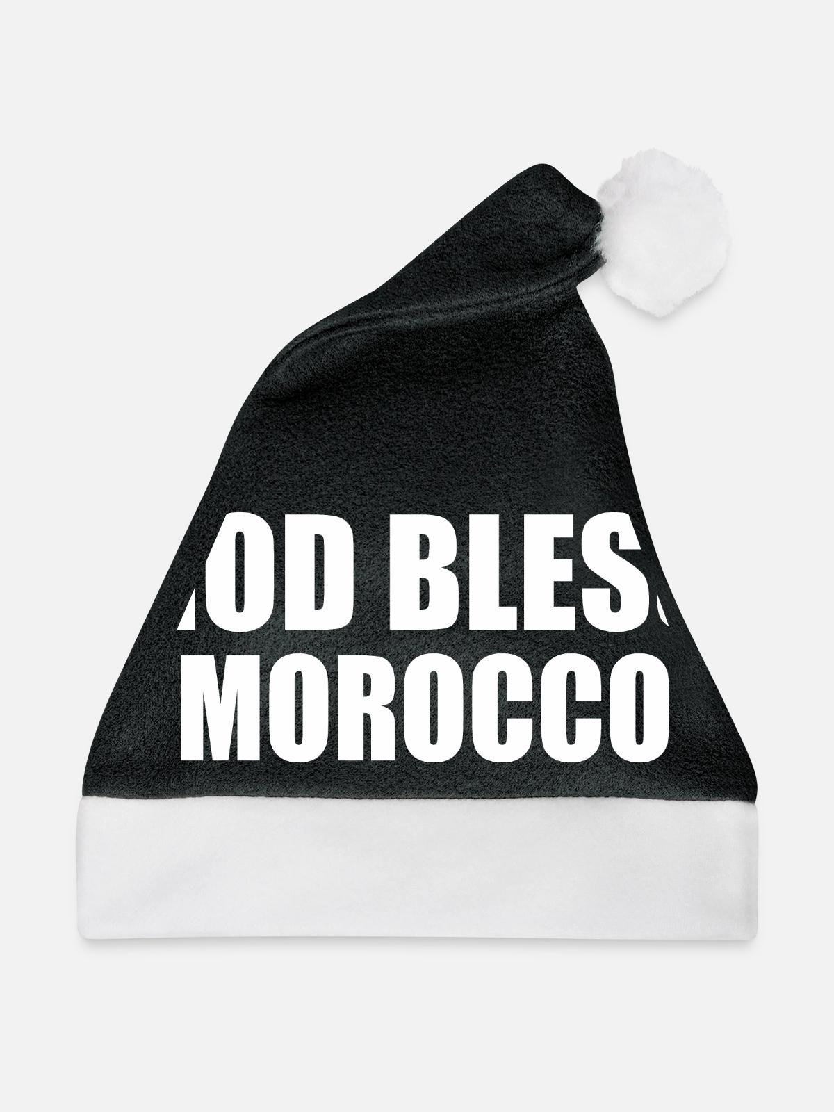 God bless morocco marokko - Weihnachtsmütze - Schwarz/Weiß - Vorne