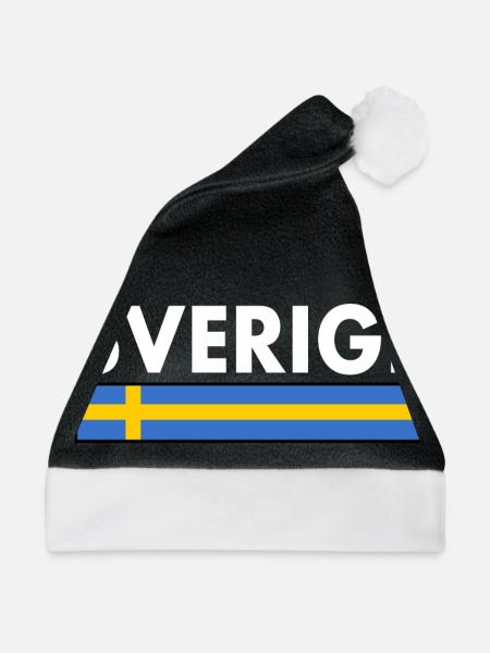 Sverige - Weihnachtsmütze - Schwarz/Weiß