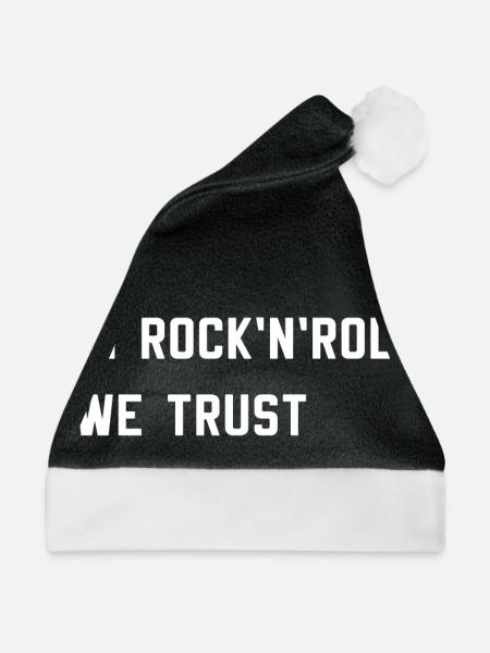 Rock n roll - Weihnachtsmütze - Schwarz/Weiß - Vorne
