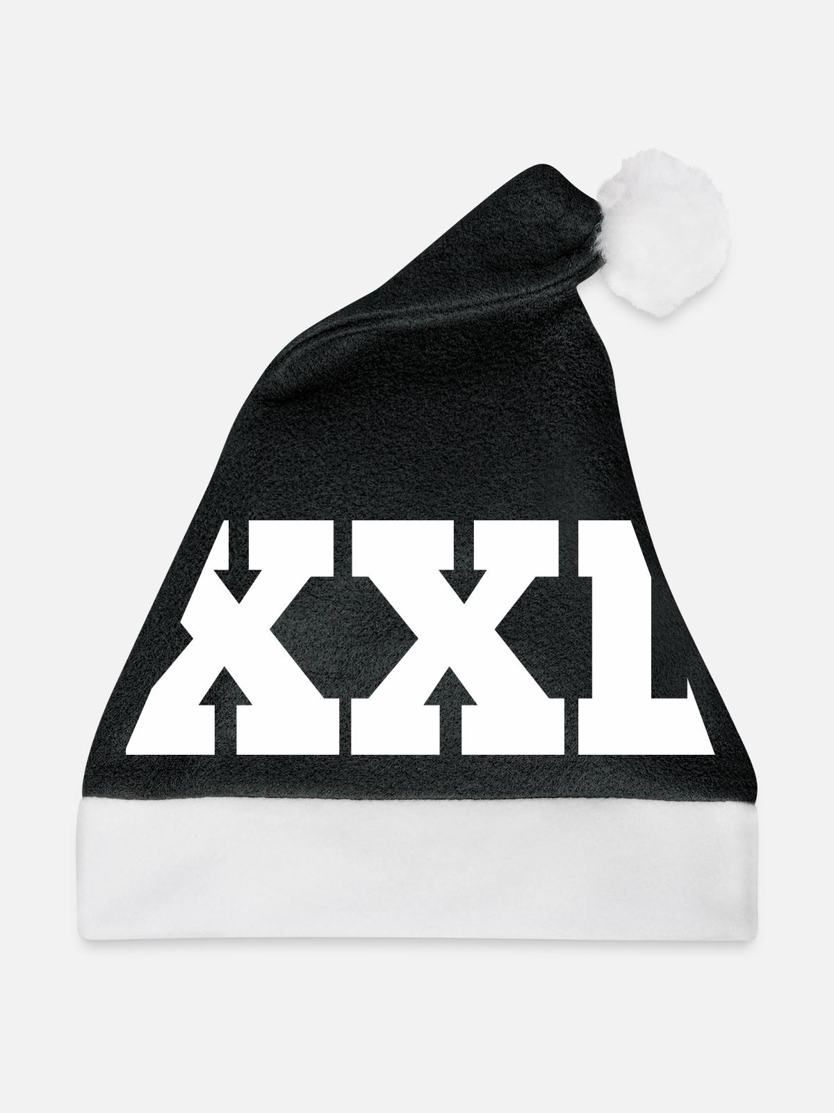 XXL - Weihnachtsmütze - Schwarz/Weiß - Vorne